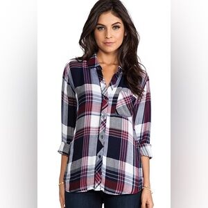 Rails Hunter Plaid Sz Small Navy Grey White Burgundy. So soft!